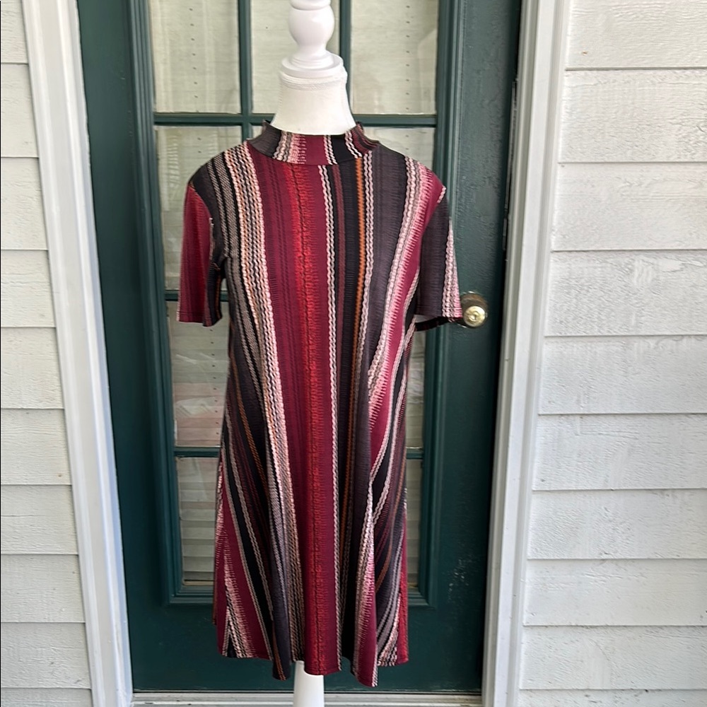 BCBGeneration Red and Black A-line Mini Dress